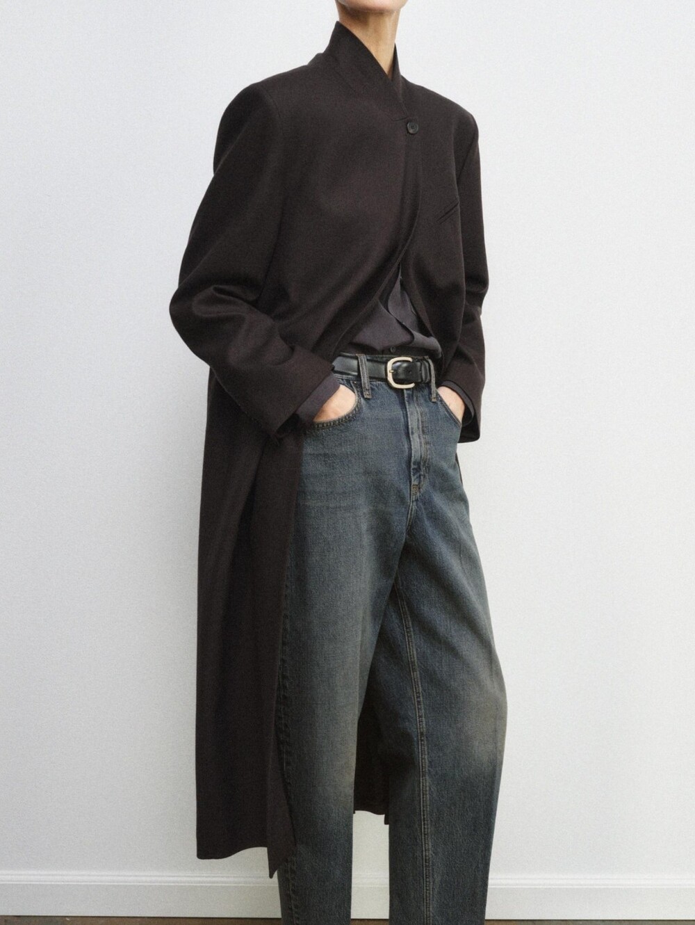 ZARA LIMITED EDITION WOOL BLEND FROCK COAT M